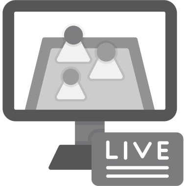 trend tasarım biçimi arka planında canlı yayın simgesi