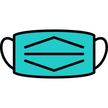 Kahve fincanı simgesi renk ana hatları vektörü