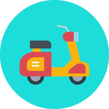 Motosiklet. Web simgesi basit illüstrasyon