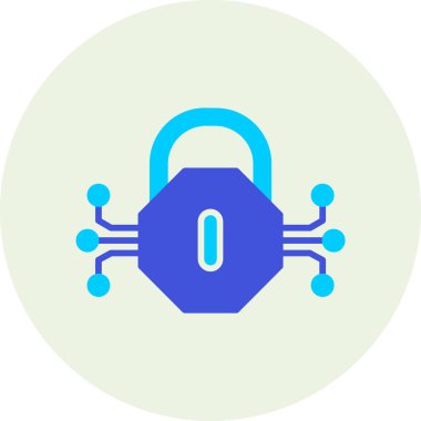 asma kilit ikon vektör çizimi