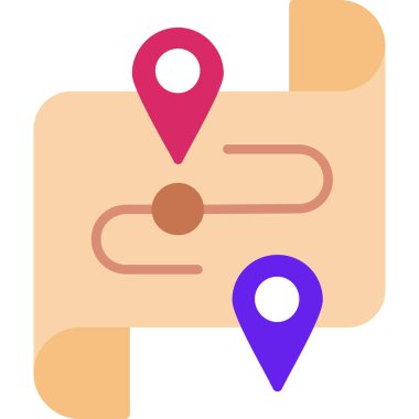 konum haritası simgesi, vektör illüstrasyonu