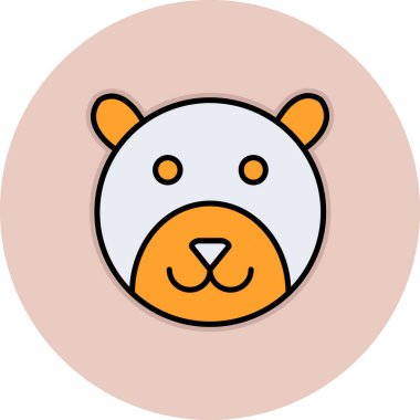 Ayı simgesi vektör illüstrasyonu