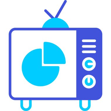 Televizyon. Web simgesi basit illüstrasyon