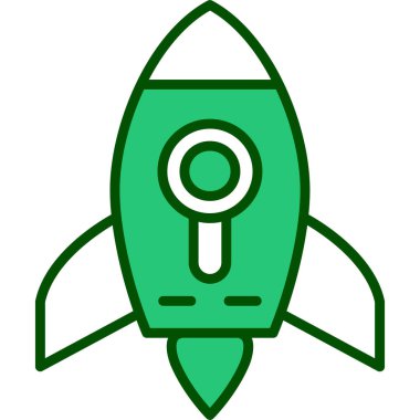 Roket. Web simgesi basit tasarım