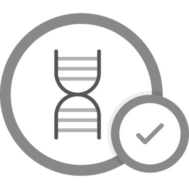 Ana hatlar biçiminde DNA genetik test simgesi