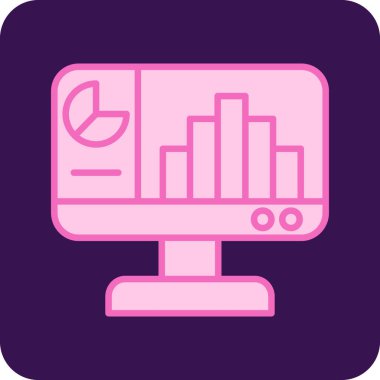 analitik grafik simgesi, vektör illüstrasyonu