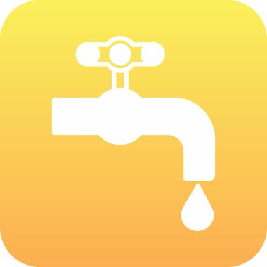 Musluk simgesi vektör illüstrasyonu