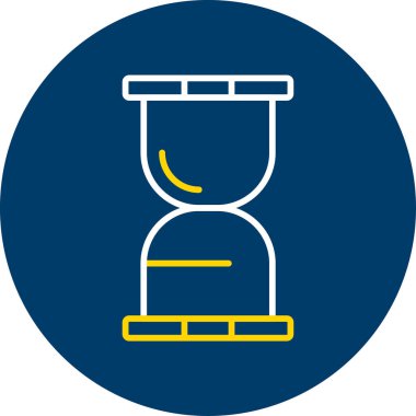 Kum saati. Web simgesi basit illüstrasyon