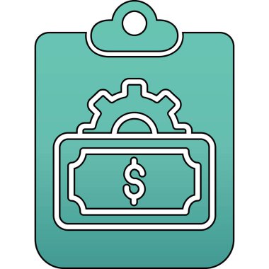 Para çantası simgesi, taslak biçimi