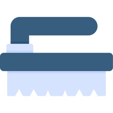 Düz dizaynlı temizlik fırçası simgesi