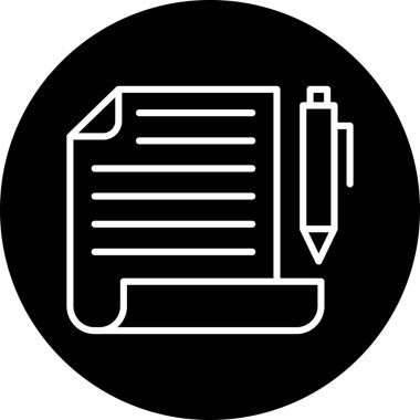 belge simgesi vektör illüstrasyonu