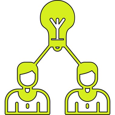 yaratıcı bir fikir simgesi. vektör çizim