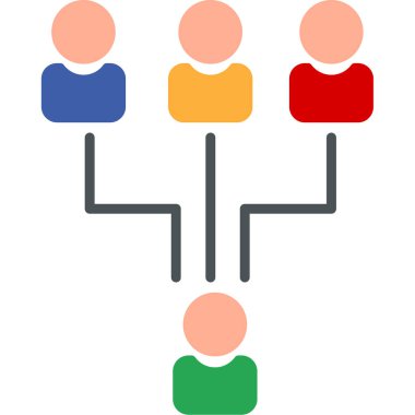 insanlar düz simge, vektör illüstrasyonu.