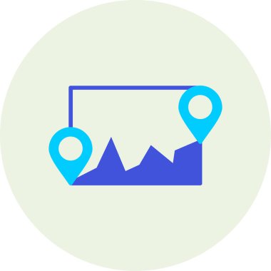 harita simgesi vektör illüstrasyonu