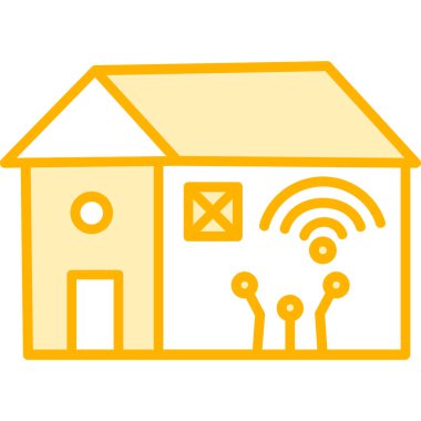 Akıllı ev vektör illüstrasyon tasarımlı wifi