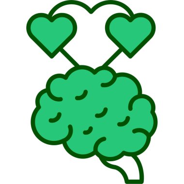 beyin ikonu vektör illüstrasyonu