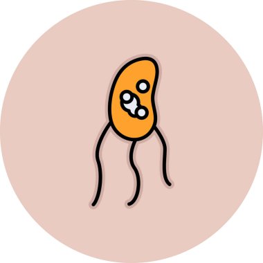 bakteri simgesi vektör illüstrasyonu