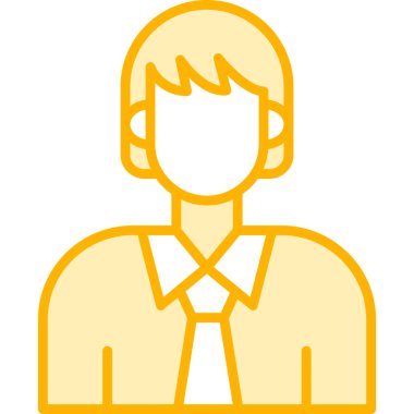 İş adamı. Web simgesi basit illüstrasyon