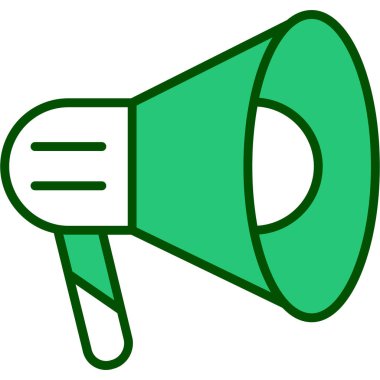 megafon ikonu. ana hatlı megafon vektör simgesi renk web tasarımı