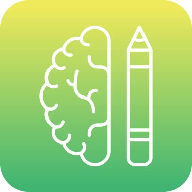 yaratıcı beyin ikonu. vektör illüstrasyonu