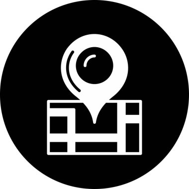 konum simgesi, vektör çizimi