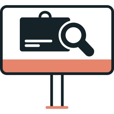 iş ve finans düz vektör simgesi.