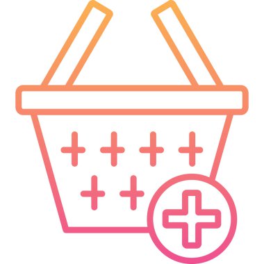 Alışveriş arabası ikon vektör illüstrasyonu