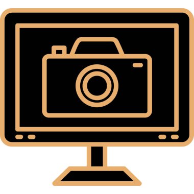 Kamera. Web simgesi basit illüstrasyon