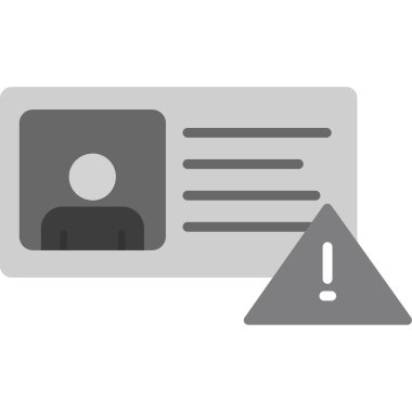 Beyaz arkaplanda izole edilmiş düz biçimdeki kart kimlik simgesi.