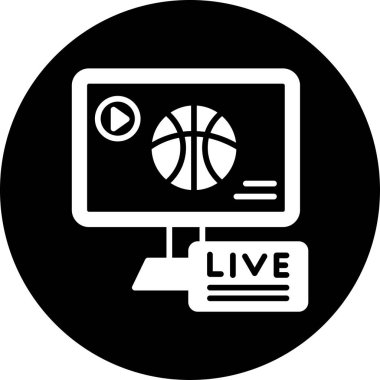 Basketbol ikonu. Basit resimleme