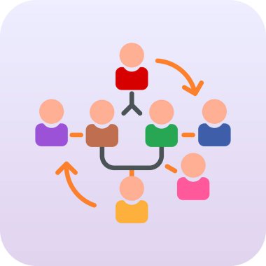 Bir grup insanın vektör çizimi