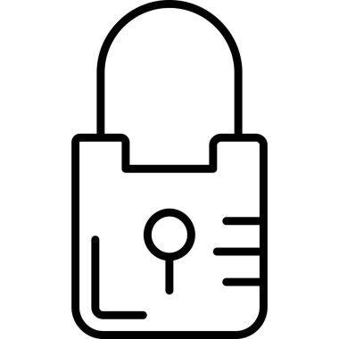 kilit simgesi, vektör illüstrasyonu