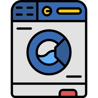 Çamaşır. Web simgesi vektör illüstrasyonu