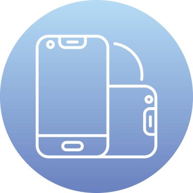 Akıllı telefon simgesinin vektör illüstrasyonu