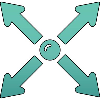 ok simgesi, vektör illüstrasyonu