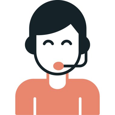 Çağrı merkezi simgesi. vektör illüstrasyonu