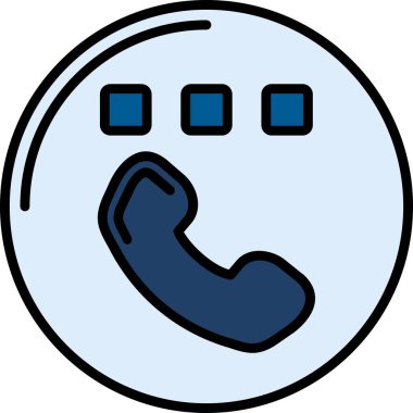 Telefon ikonunu ara. Taslak arama telefon vektör rengi izole edildi