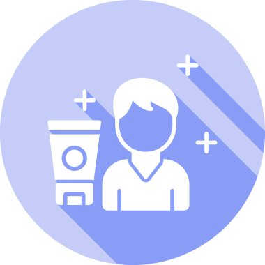 Elinde bir fincan kahve olan bir adamın vektör çizimi