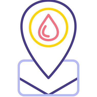 konum simgesi vektör illüstrasyonu