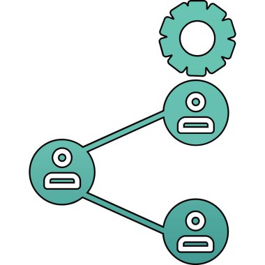Ağ Paylaşımı. Vektör illüstrasyonu