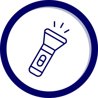 Bir el feneri simgesinin vektör illüstrasyonu