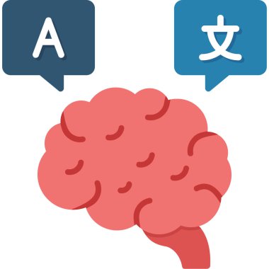 Beyin. Web simgesi basit illüstrasyon