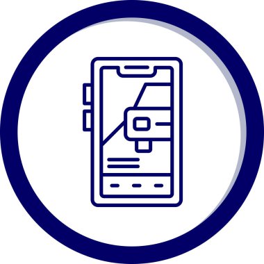 Akıllı telefon. Web simgesi basit illüstrasyon