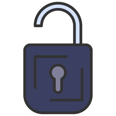 ikon vektör illüstrasyonunu kilitle