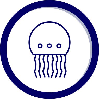 deniz ahtapotu ikon vektör illüstrasyonu