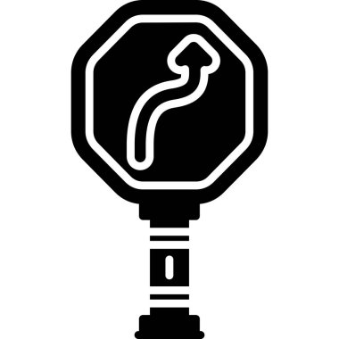 Beyaz arkaplanda bir yılan simgesi çizimi