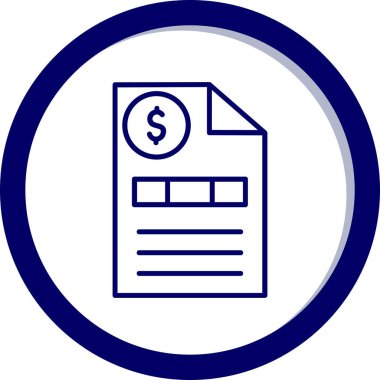 Fatura. Web simgesi basit illüstrasyon