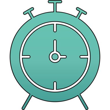 Alarm saati simgesi, vektör illüstrasyonu