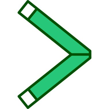 yeşil ve mavi çizgi film harfleri