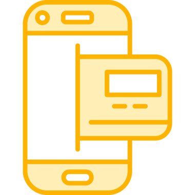 Cep telefonu simgesi, vektör illüstrasyonu